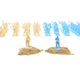 thumbnail image 5 of Figuras de acción de soldados de juguete de plástico con espadas, color gris, paquete de 200 piezas, 5 of 5