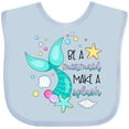thumbnail image 3 of Inktastic Be a Mermaid Make a Splash Blue Mermaid Tail Boys or Girls Baby Bib, 3 of 4