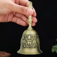thumbnail image 2 of Musbetu Copper Alloy Hand Bell Retro Carving Handbell with Non-Slip Handle Multifunctional Handbell for Classroom Wedding Seniors Bedside, 2 of 7