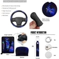 thumbnail image 7 of Jeiento Sea Turtle Car Accessories Sets 13 Pack with Car Seat Protector Steering Wheel Cover Seatbelt Covers Trash Can Rearview Mirror Cover Cup Coasters Key Chain Chapstick Holder Auto Decor, 7 of 7
