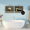 thumbnail image 3 of Stupell Industries Geometric Patterned Bathroom Views 2 Piece Gray Framed Giclee Art Set design by Conrad Knutsen, 16 x 20, 3 of 8