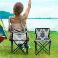 thumbnail image 5 of 600D Oxford Camping Chair Portable Foldable Chair Supports 220 lbs for Picnic, Fishing, Backpacking Elegant Blue Flowers Pattern, 5 of 8