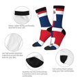 thumbnail image 4 of Womens Funny Socks Flag Of The Dominican Republic Printed Patterned Socks Novelty Socks, 4 of 7
