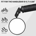thumbnail image 4 of Bike Mirror, Bicycle Mirrors Handlebar Rearview Mirror,Easy to Install,360° Rotating Adjustable HD Safety Convex Mirror with Wide Filed of View (2 Pack) for Road Mountain Scooter Bike, 4 of 8