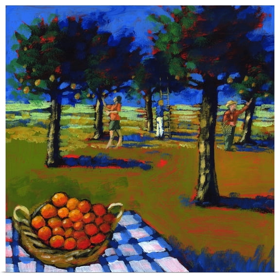 Great BIG Canvas | Rolled Paul Powis Poster Print entitled Orange picking, 2008