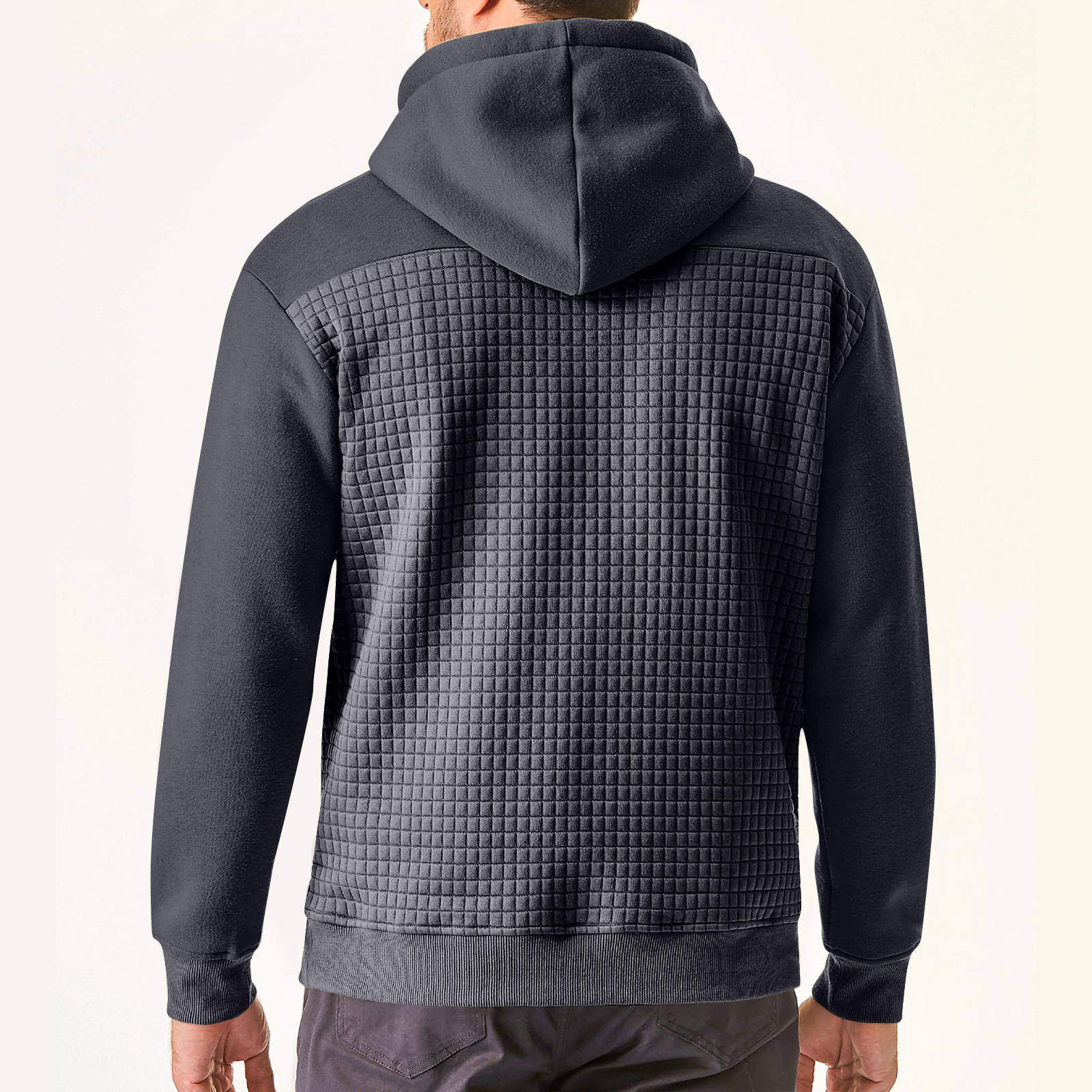 Sweat à Capuche Homme épais - Coupe Classique, Couleur Unie, Cordon De Serrage - Idéal Automne/hiver, Décontracté Et Confortable