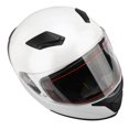 thumbnail image 1 of Casco de motocicleta de aspecto elegante, a prueba de impactos, visión clara, lente antivaho, casco integral para motocicleta para hombres y mujeres, blanco XXL: 60 ‑ 62 cm / 23,6 ‑ 24,4 pulgadas, 1 of 10