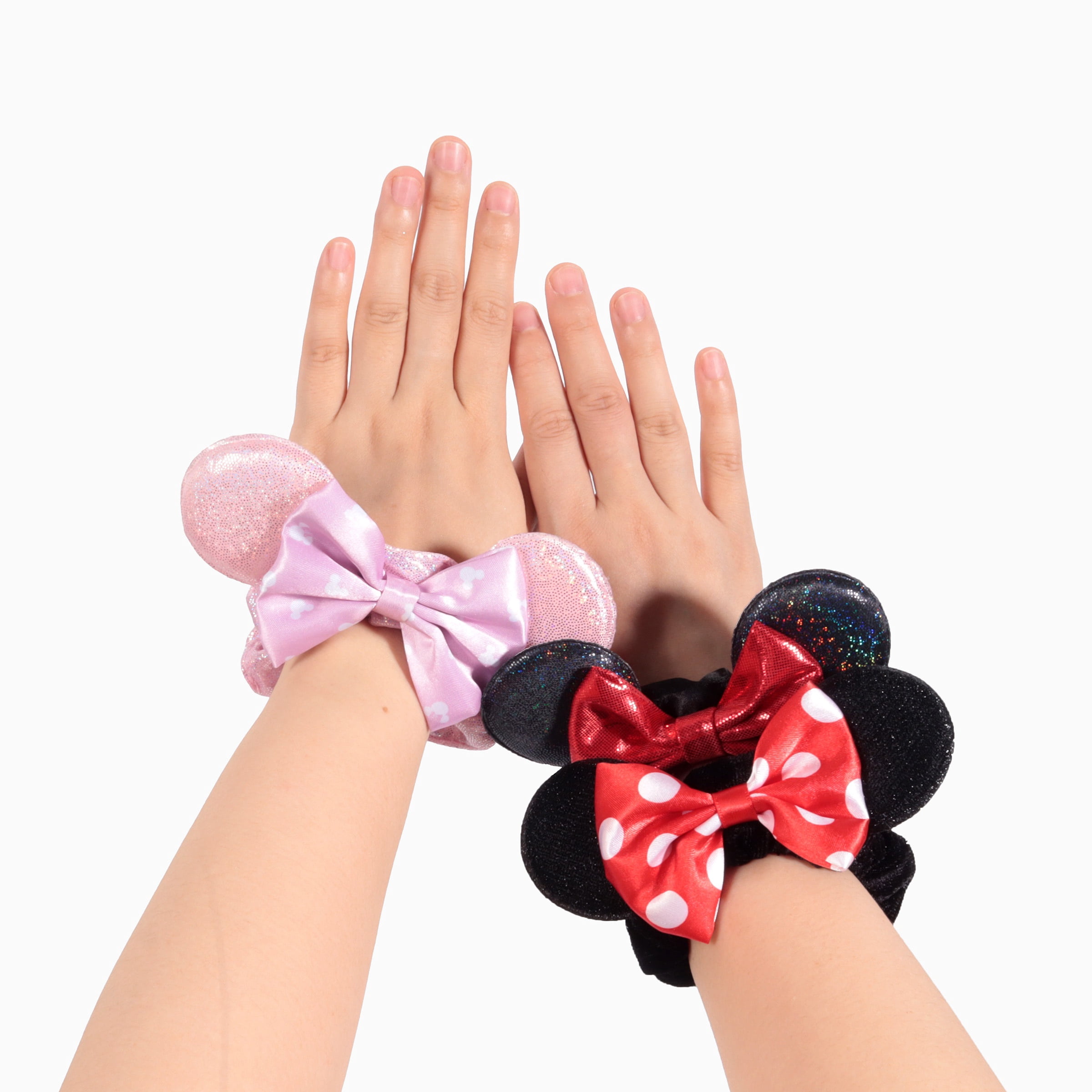 Disney Minnie Mouse Girls Scrunchies 3 Pack Hair Ties Back to School Gift