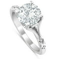thumbnail image 2 of Pompeii 2Ct Certified Diamond 950 Platinum Solitaire Diamond Engagement Ring Lab Grown, 2 of 5