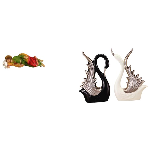 Escultura De Resina De José Jesús Y Figuras De Cisne De Cerámica, Decoración De Escritorio Para Estantería De Mesa, Oficina, Coche, Colección De Aniversario, Adorno