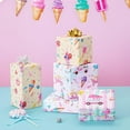 thumbnail image 3 of Ahot Ice Cream Wrapping Paper Rolls - 3 Short Rolls Birthday Wrapping Paper Rolls Pink Ice Cream Gift Wrap Paper Kids Wrapping Paper Rolls Summer Wrapping Paper with Cut Lines 17 in x 10 ft, 3 of 14