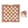 thumbnail image 2 of Juego De Damas De Ajedrez De Madera, Juego De Mesa De Ajedrez De Madera De Pino, Entrenamiento Lógico Portátil Para Niños Y Adultos, 2 of 7