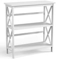 thumbnail image 1 of Costway 3-Tier Bookshelf Wooden Open Storage Bookcase for Home Office White, 1 of 10