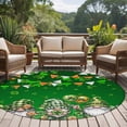 thumbnail image 4 of Large Round Rug 8Ft Washable Non-Slip, St. Patrick's Day Circle Area Rugs for Living Room Bedroom, Spring Shamrock Gnomes Balloons Flag Green Indoor Floor Mats Carpet Runner for Home Decor, 4 of 8