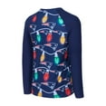 thumbnail image 2 of Men's Concepts Sport  Navy New England Patriots Garland Knit Raglan Long Sleeve Top and Pants Set, 2 of 3