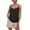 Black, variant on Hiiyo Women's Plus Size Padded Sleeveless Camisole Spaghetti Strap Layering Tank Top, White XXXL