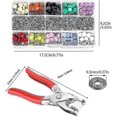 thumbnail image 2 of Snap Fasteners Kit 200 Sets 10 Colors Five-prong Buckles Hollow Solid, 2 of 5