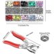 thumbnail image 2 of Snap Fasteners Kit 200 Sets 10 Colors Five-prong Buckles Hollow Solid, 2 of 5