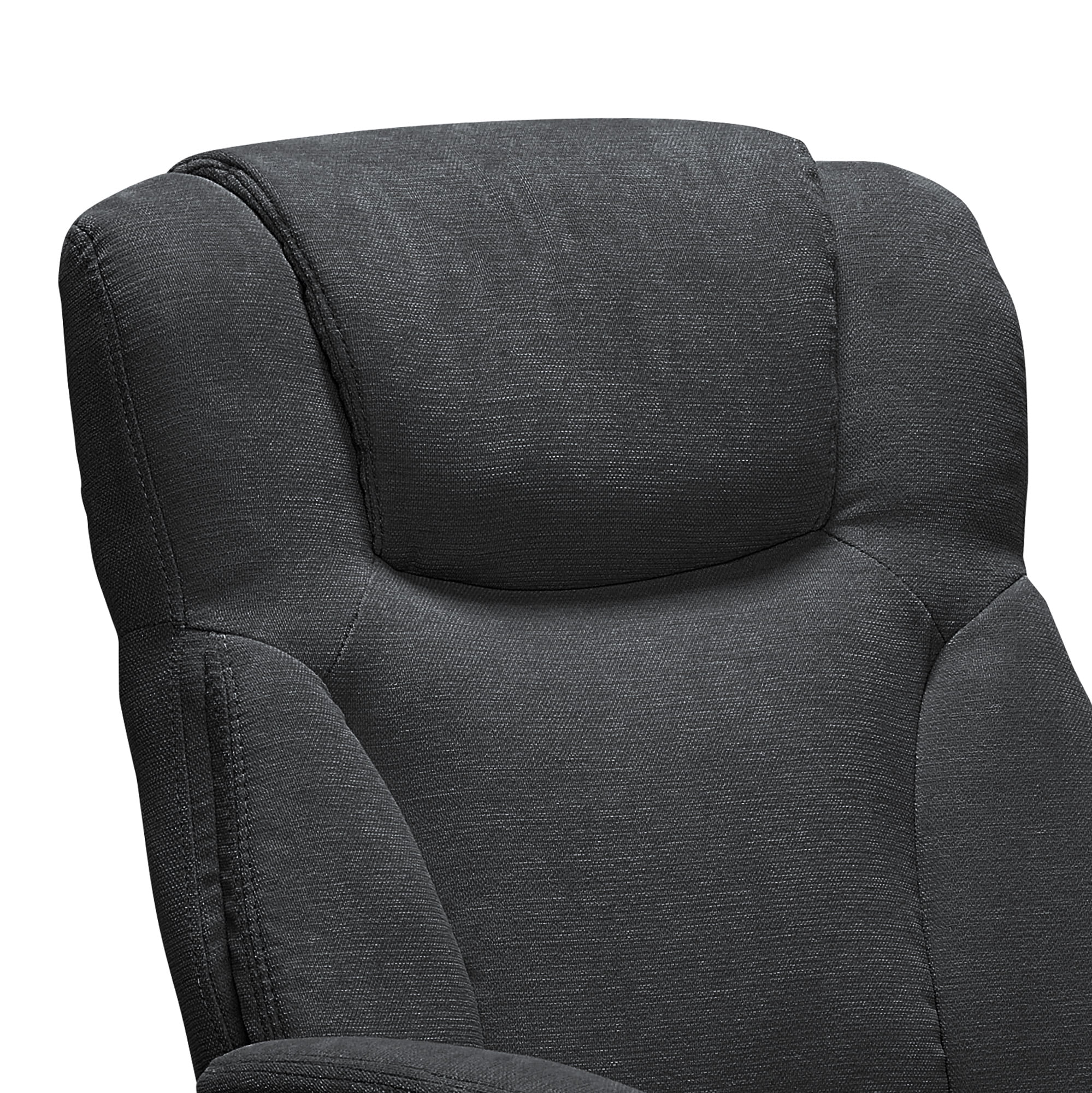 Serta Connor Executive Office Chair, Ergonomic Computer Chair with Layered Body Pillows, Contoured Lumbar, Adjustable Seat, Microfiber Fabric, Black