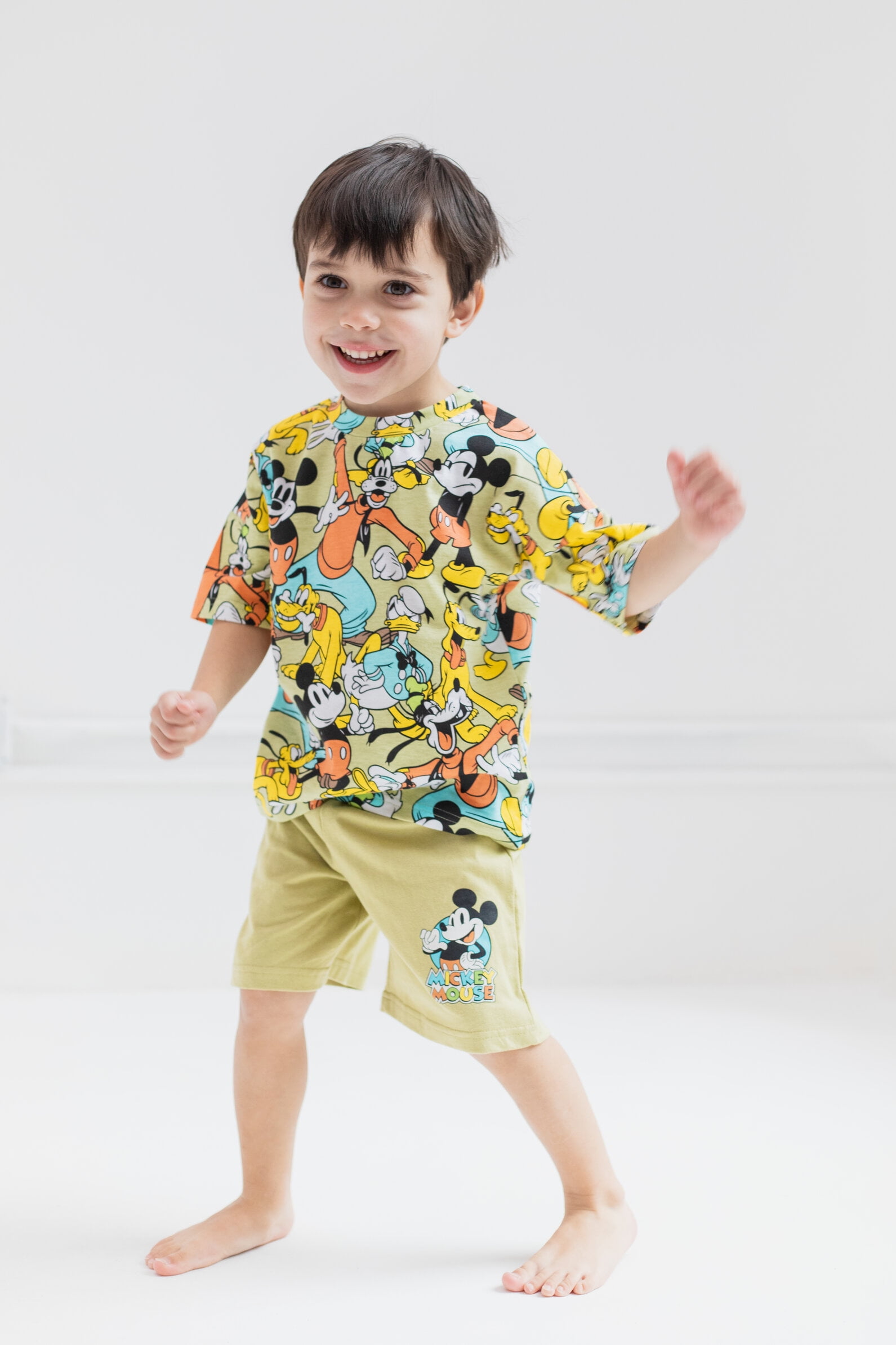 Disney Mickey Mouse Goofy Donald Duck Infant Baby Boys T-Shirt and Shorts Outfit Set Infant to Big Kid