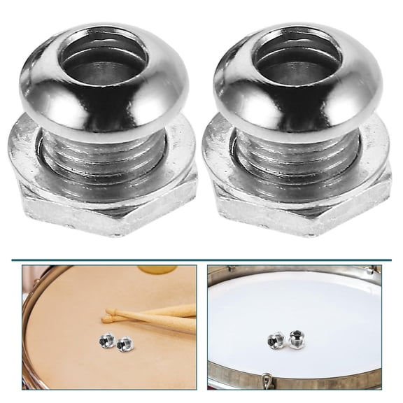 PBPBOX Silver Steel Snare Drum Screws 4Pcs