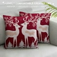 thumbnail image 3 of GOSMITH  Christmas Deer Throw Pillow Covers Pillow Cases Winter Holiday Throw Pillows Farmhouse Home Decor For Sofa Couch Bedroom Outdoor, 3 of 5