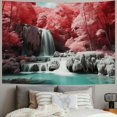 thumbnail image 2 of Orinice  Landscape Tapestry Tropical Waterfall Sunlight Nature Forest Wall Hanging Aesthetic Decoration For Bedroom Living Room Wall Art Tapestries  40x60inch, 2 of 6