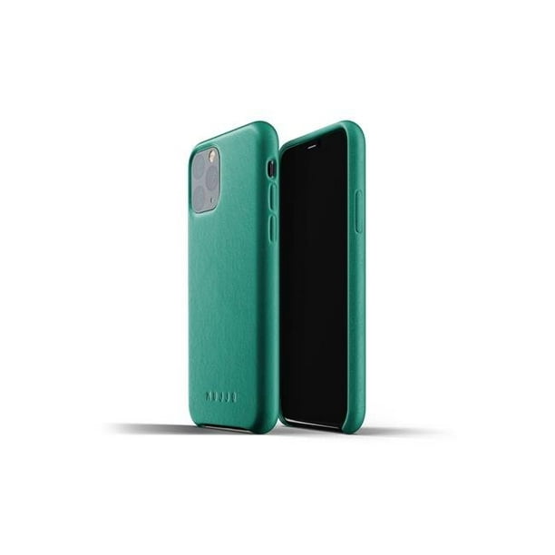 MUJJO-CL-001-AG Coque en Cuir pour iPhone 11 Pro&44; Vert Alpin