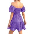 thumbnail image 4 of Summer Floral Print Women Square Neckline Ruffle Mini Dress, 4 of 6