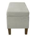 thumbnail image 5 of HomePop Storage Bench, Gray, 5 of 14