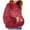 Red##1, variant on jsaierl Women'S Fashion Solid Color Faux Faux Fur Casual Hooded Coat Coat