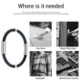 thumbnail image 5 of BSMEAN 1 Anti-Static Bracelet Anti-Static Wrist Strap Couple Human Body Negative Ion Silicone Sports Outdoor Bracelet Black Women'S 18Cm, 5 of 8