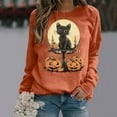 thumbnail image 5 of Futezty Halloween Sweatshirts for Women Plus Size Long Sleeve Cute Graphic Pullover Top 2025 Fall Fashion Shirt Clothes, 5 of 7