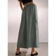 thumbnail image 3 of Pantalones Anchos de Verano para Mujer, Cómodos, Color Verde , Talla XL, 3 of 5