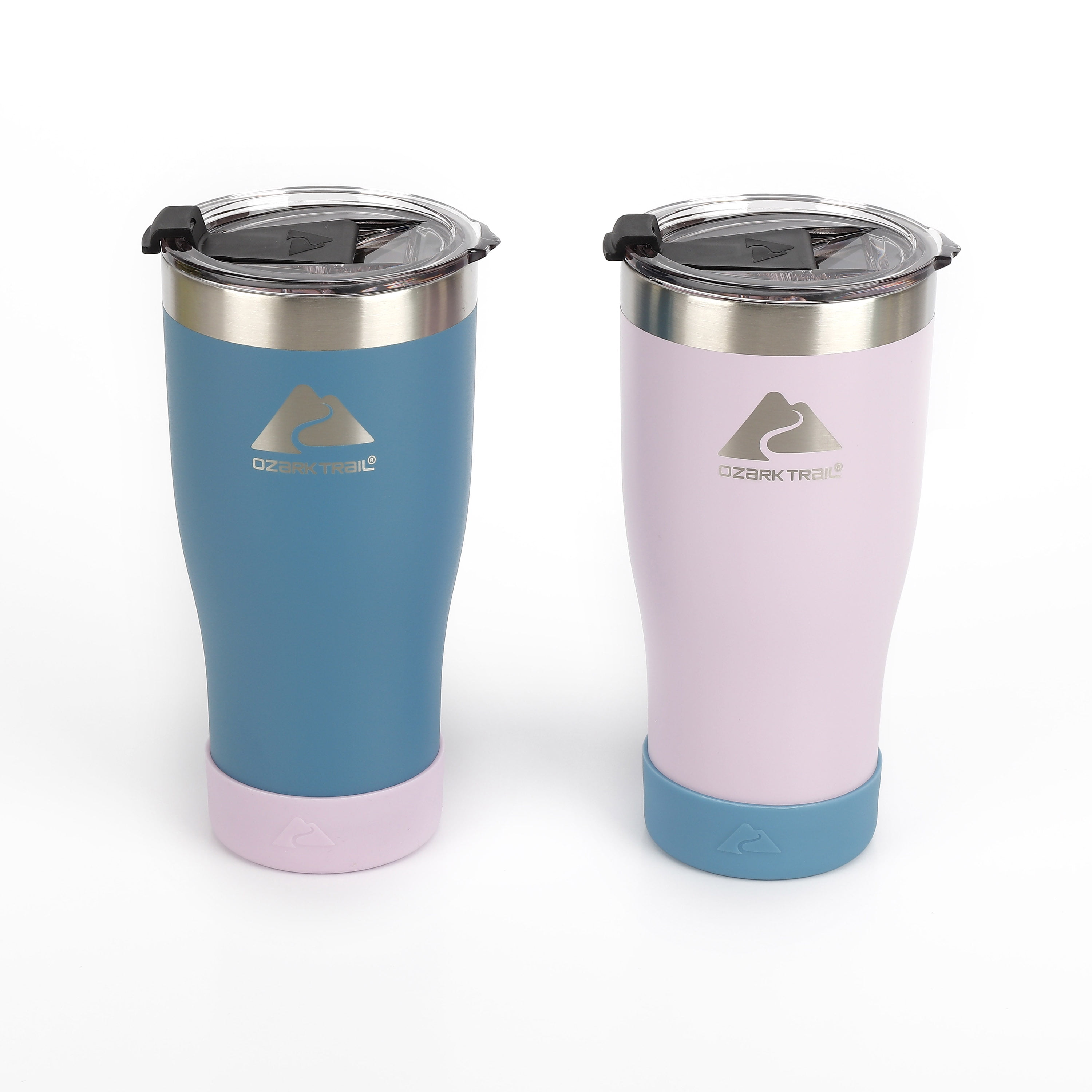 Ozark Trail 20 oz Stainless Steel Tumbler, Double-Wall, Vacuum-Sealed Pink