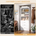 thumbnail image 6 of Homieasy 23.6" Closet System with Wooden Drawers, White, 6 of 7