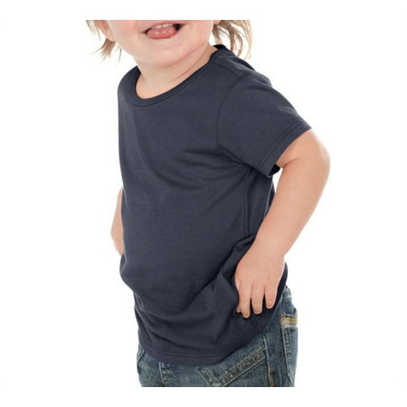 Kavio IJC0432 Infants Crew Neck Short Sleeve Tee-Charcoal-6M