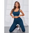 thumbnail image 3 of Women's Workout Leggings and Sports Bra Set. Ultra-Comfort, Seamless High-Waist Leggings with Full-Support, Racerback Sports Bra by Estella, 3 of 4
