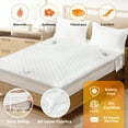 thumbnail image 4 of Blunique Electric Heated Mattress Pad King Size Dual Control Heating Blanket Bed Heater Warmer, 78 x 80 inch White, 4 of 10