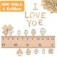 thumbnail image 2 of 300 piezas de mini corazones de madera, adornos, juego de madera para manualidades de bricolaje, decoración de mesa, decoración de bodas, decoración de cumpleaños (6 mm, 8 mm, 10 mm, 12 mm), 2 of 5