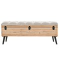 thumbnail image 3 of vidaXL Banc de Rangement 110 cm en Bois Massif de Sapin, 3 of 5