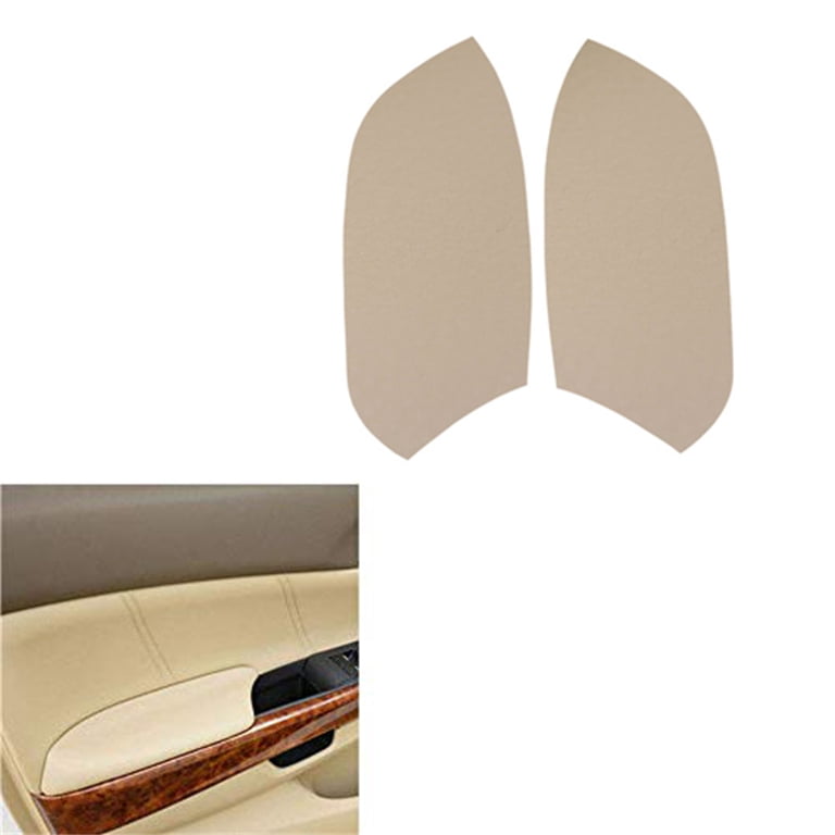 Pair Of Replacement Door Panel Covers For 2008-2012 Honda Accord Sedan – Black PU Leather