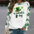 thumbnail image 4 of Craaazy Women's Long Sleeve St Patricks Day Tshirts with Green Shamrock, 4 of 5