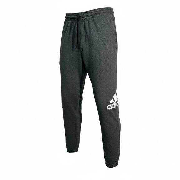 adidas Men’s Tapered Jersey Jogger Pants Size 2XLT (39X33") Gray Essentials Logo