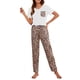 thumbnail image 3 of Pijamas con Estampado de Leopardo Nikou para Mujer Ropa de Dormir, 3 of 6