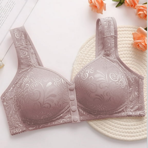 BILIKEYU Women's Plus Size Front Button Bra, Bras for Women, Plus Size Bras, Jelly Bras for Women