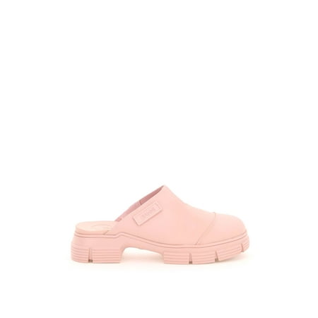 

Ganni recycled rubber city mules