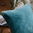 thumbnail image 4 of Home Soft Things Heavy Faux Fur 2 Piece Throw Pillow Cover Set - Smoke Blue - 26" x 26", 4 of 5