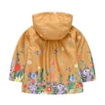 thumbnail image 5 of Nugftut Girls Jacket Hooded Print Lightweight Windproof Zip-Up Coat for Kids Size 6-7, 5 of 8