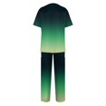 thumbnail image 3 of YDKZYMD Ceil Scrubs for Women Set L Green V Neck Medical Scrub Set with Pockets Tie Dye Short Sleeve Nursing Uniform Top and Pant Petite Plus Size Jogger 2 Piece, 3 of 6